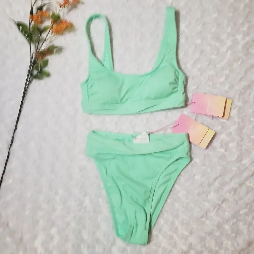 Stoney Clover Lane x Target size XXS light blue bikini swimsuit set